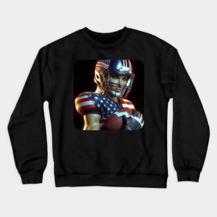 American Woman NFL Football Player #9 Crewneck Sweatshirt